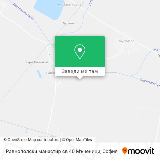 Равнополски манастир св 40 Мъченици карта