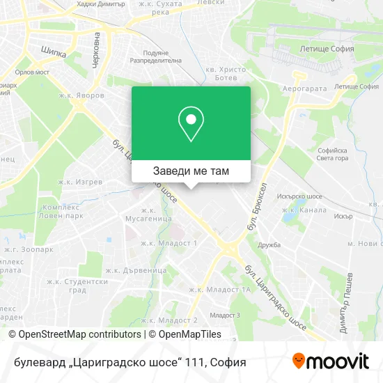 булевард „Цариградско шосе“ 111 карта