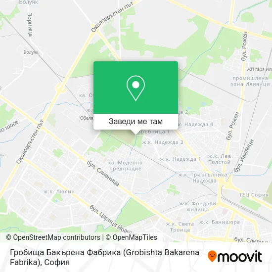 Гробища Бакърена Фабрика (Grobishta Bakarena Fabrika) карта