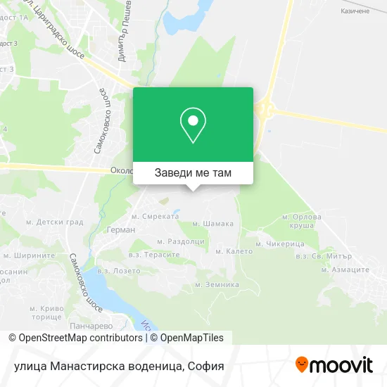 улица Манастирска воденица карта