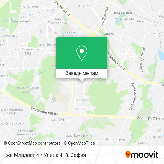 жк Младост 4 / Улица 413 карта