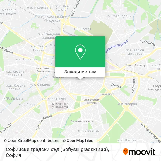 Софийски градски съд (Sofiyski gradski sad) карта