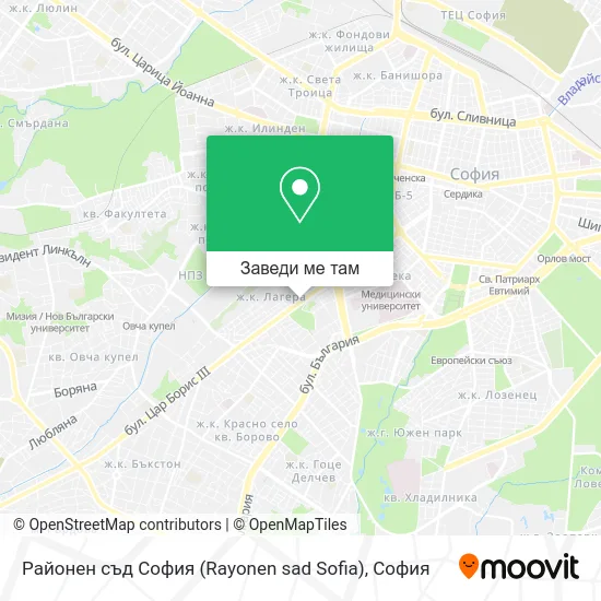 Районен съд София (Rayonen sad Sofia) карта