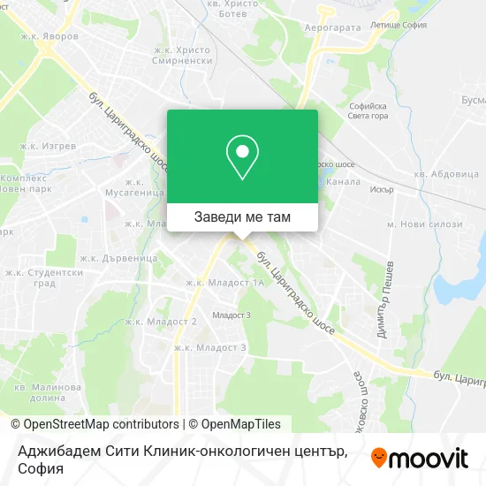 Аджибадем Сити Клиник-онкологичен център карта