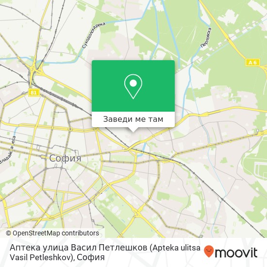 Аптека улица Васил Петлешков (Apteka ulitsa Vasil Petleshkov) карта