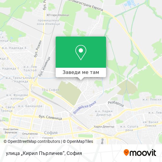 улица „Кирил Пърличев“ карта