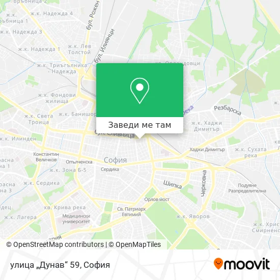 улица „Дунав“ 59 карта