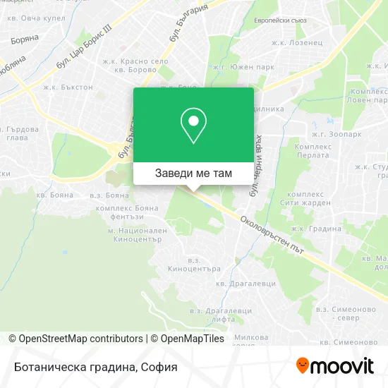 Ботаническа градина карта