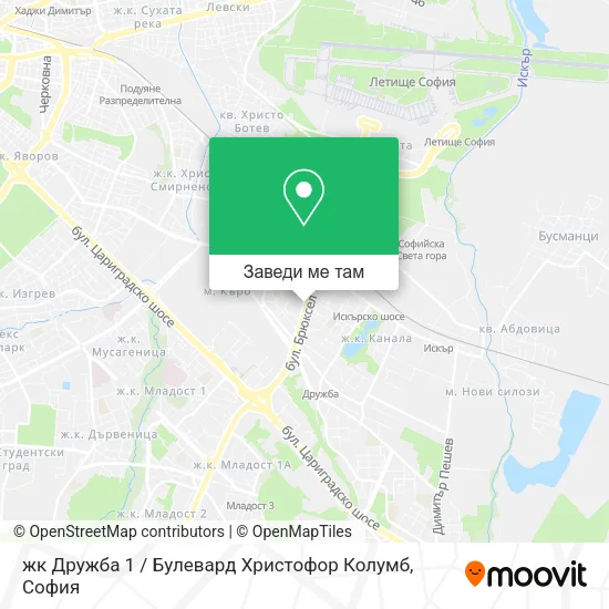 жк Дружба 1 / Булевард Христофор Колумб карта