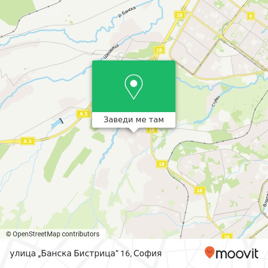 улица „Банска Бистрица“ 16 карта