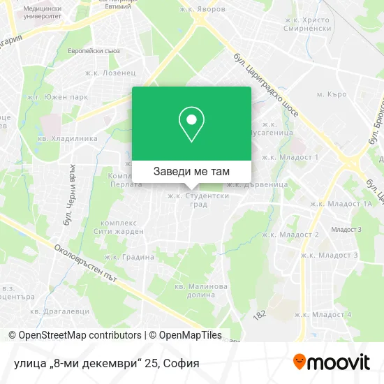 улица „8-ми декември“ 25 карта