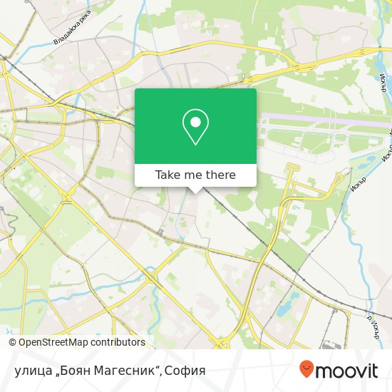 улица „Боян Магесник“ карта
