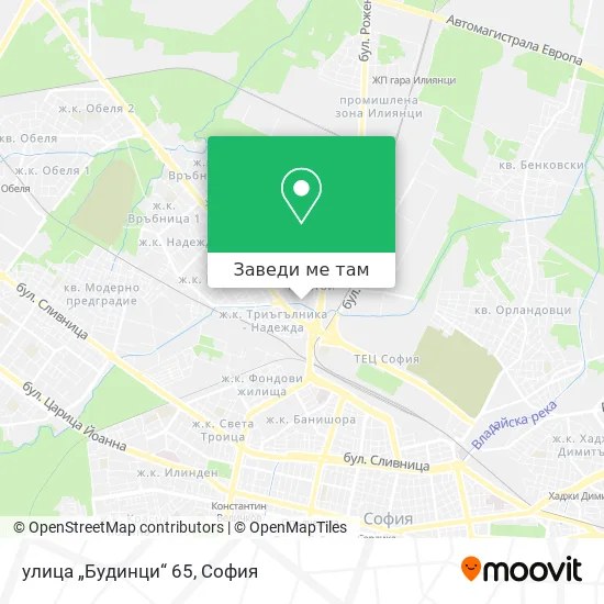 улица „Будинци“ 65 карта