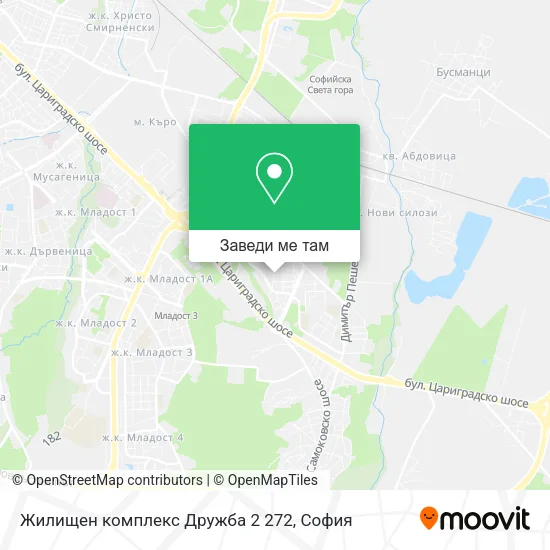 Жилищен комплекс Дружба 2 272 карта