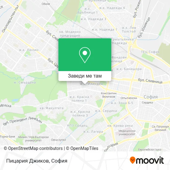 Пицария Джиков карта