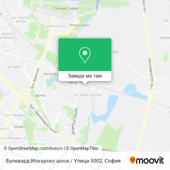 Булевард Искърско шосе / Улица 5002 карта