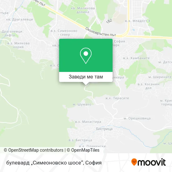 булевард „Симеоновско шосе“ карта