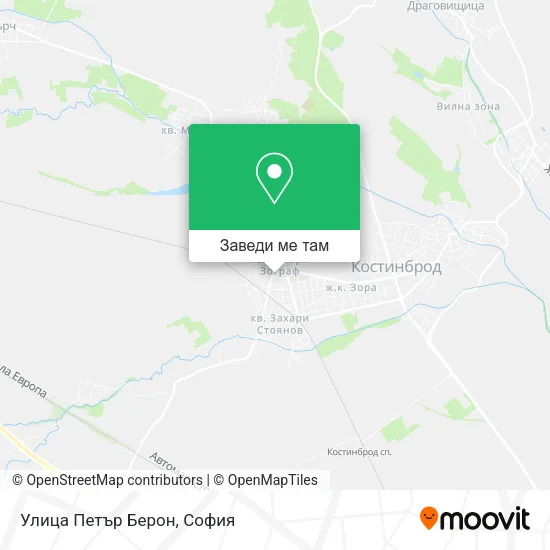 Улица Петър Берон карта