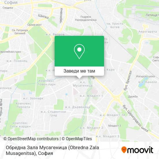 Обредна Зала Мусагеница (Obredna Zala Musagenitsa) карта