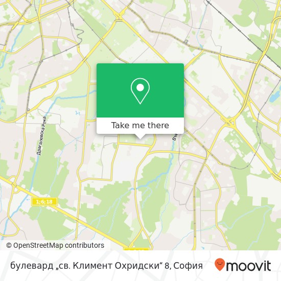 булевард „св. Климент Охридски“ 8 карта
