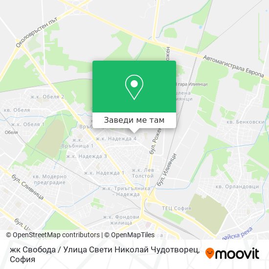 жк Свобода / Улица Свети Николай Чудотворец карта