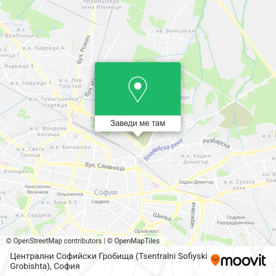 Централни Софийски Гробища (Tsentralni Sofiyski Grobishta) карта