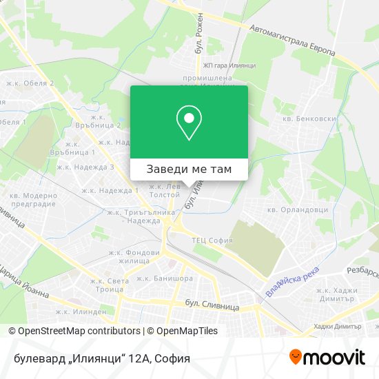 булевард „Илиянци“ 12А карта