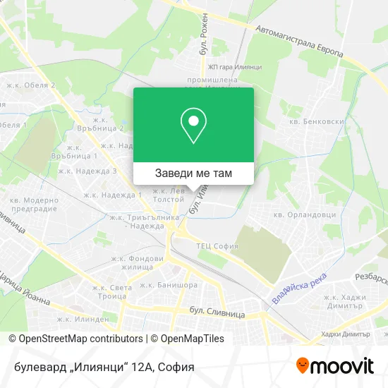 булевард „Илиянци“ 12А карта
