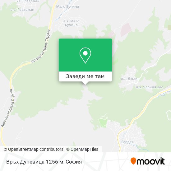 Връх Дупевица 1256 м карта