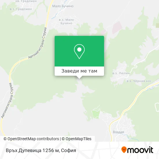 Връх Дупевица 1256 м карта