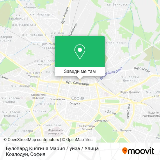Булевард Княгиня Мария Луиза / Улица Козлодуй карта