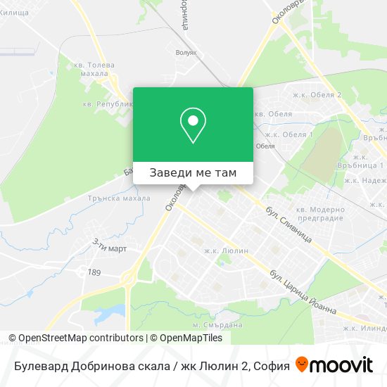 Булевард Добринова скала / жк Люлин 2 карта