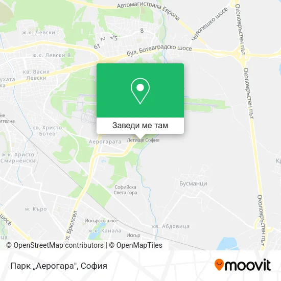 Парк „Аерогара" карта