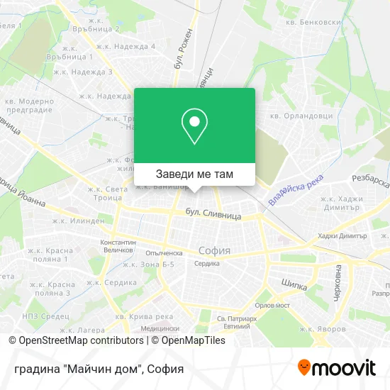 градина "Майчин дом" карта