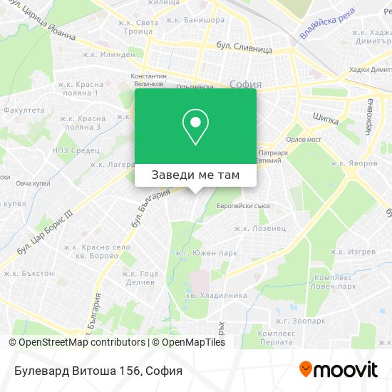 Булевард Витоша 156 карта