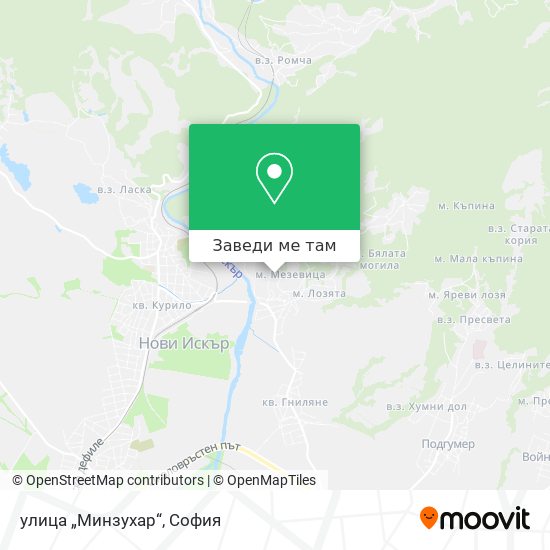 улица „Минзухар“ карта