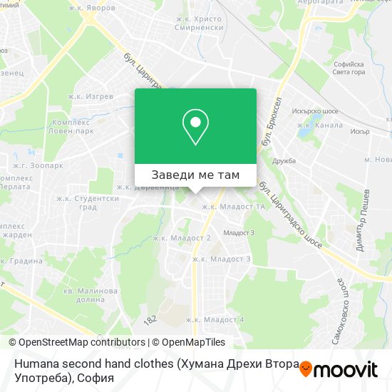 Humana second hand clothes (Хумана Дрехи Втора Употреба) карта