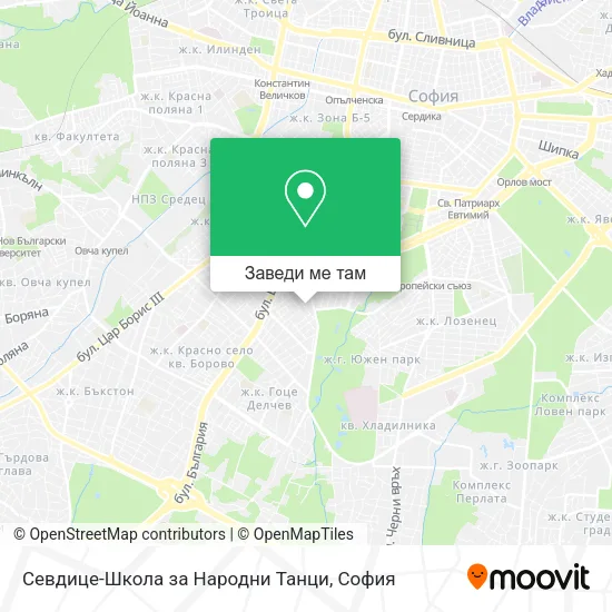 Севдице-Школа за Народни Танци карта