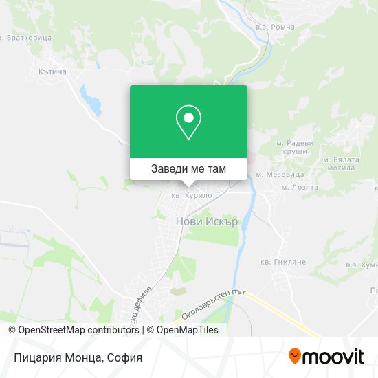 Пицария Монца карта
