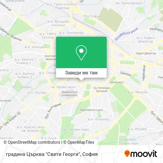 градина Църква "Свети Георги" карта