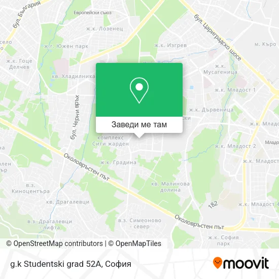 g.k Studentski grad 52A карта