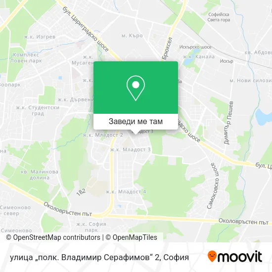 улица „полк. Владимир Серафимов“ 2 карта