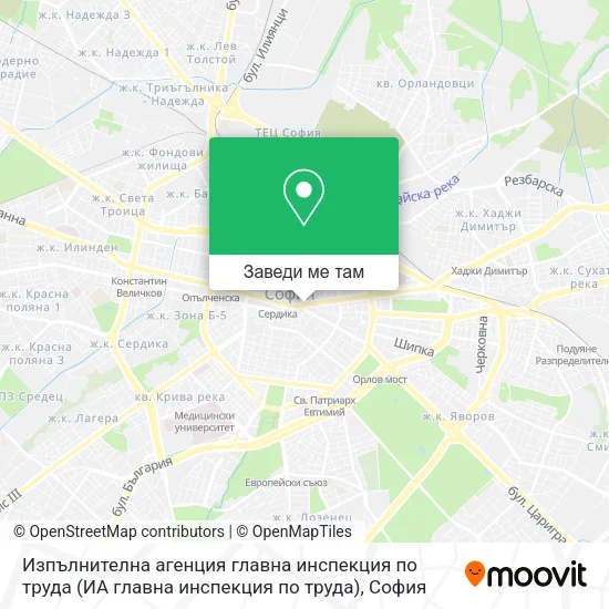Изпълнителна агенция главна инспекция по труда (ИА главна инспекция по труда) карта