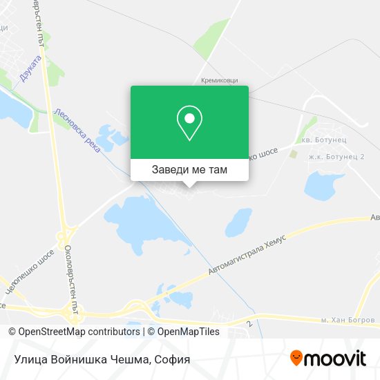Улица Войнишка Чешма карта