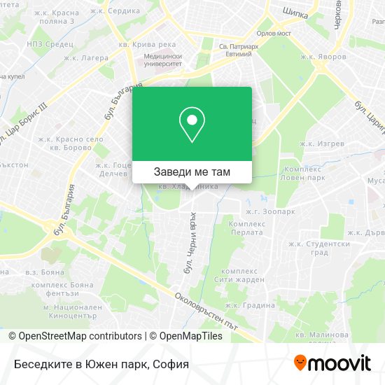 Беседките в Южен парк карта