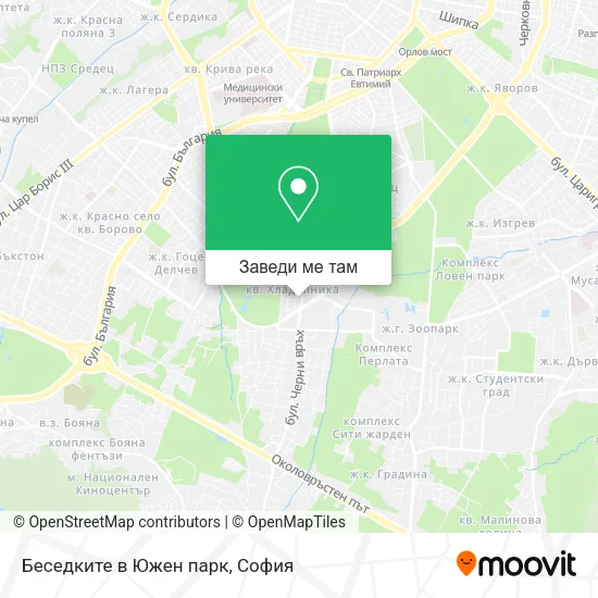 Беседките в Южен парк карта
