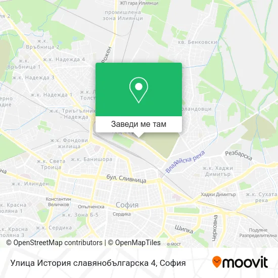 Улица История славянобългарска 4 карта