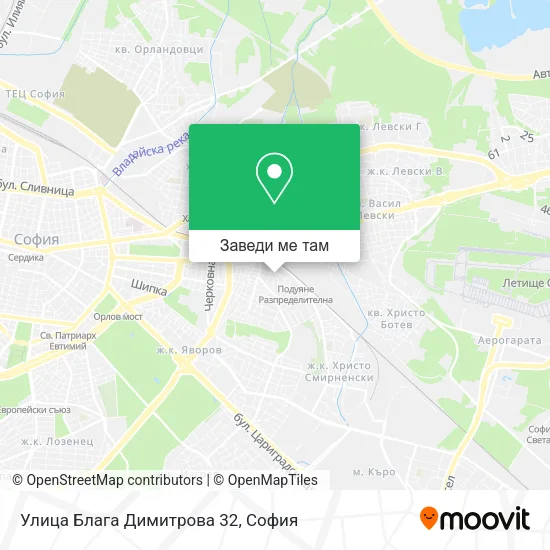 Улица Блага Димитрова 32 карта