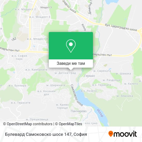 Булевард Самоковско шосе 147 карта