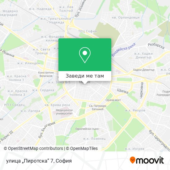 улица „Пиротска“ 7 карта